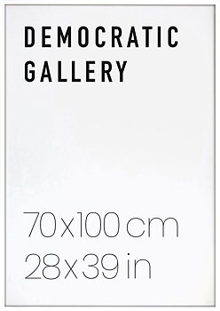 WHITE WOOD FRAME 70X100CM / 28X39IN