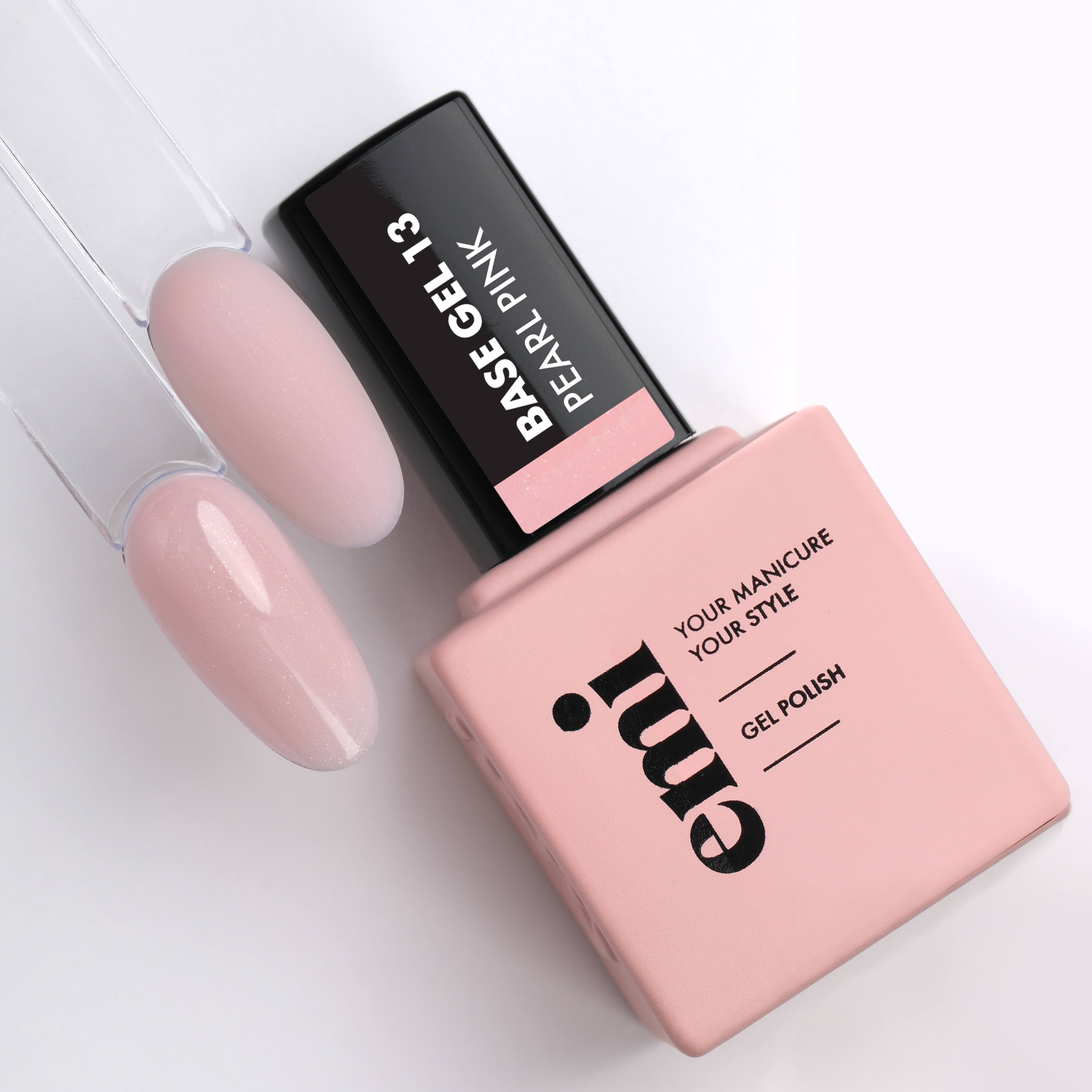 E.MiLac Base Gel Pearl Pink #13 9 ml  - 8