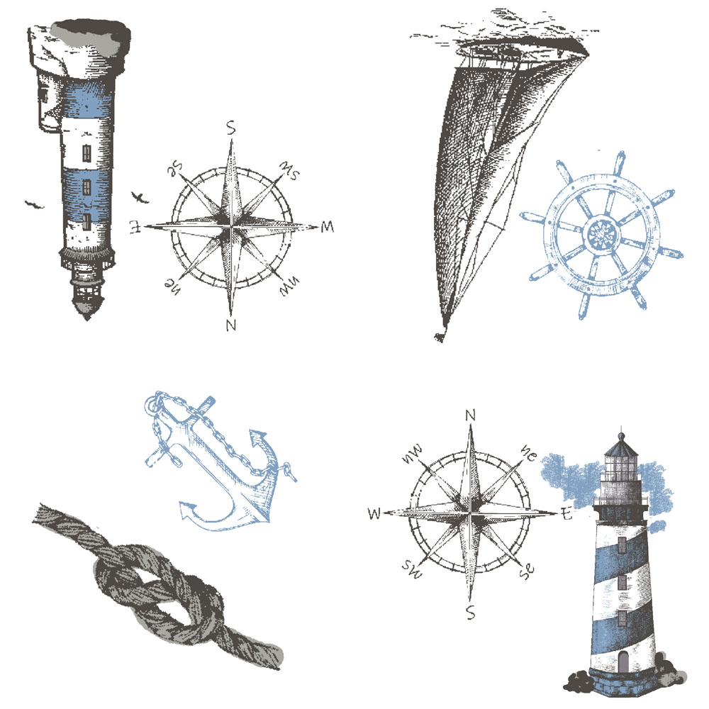 Napkins - Lighthouse, pulp, 16,5x16,5/33x33cm, 20 pieces - 2