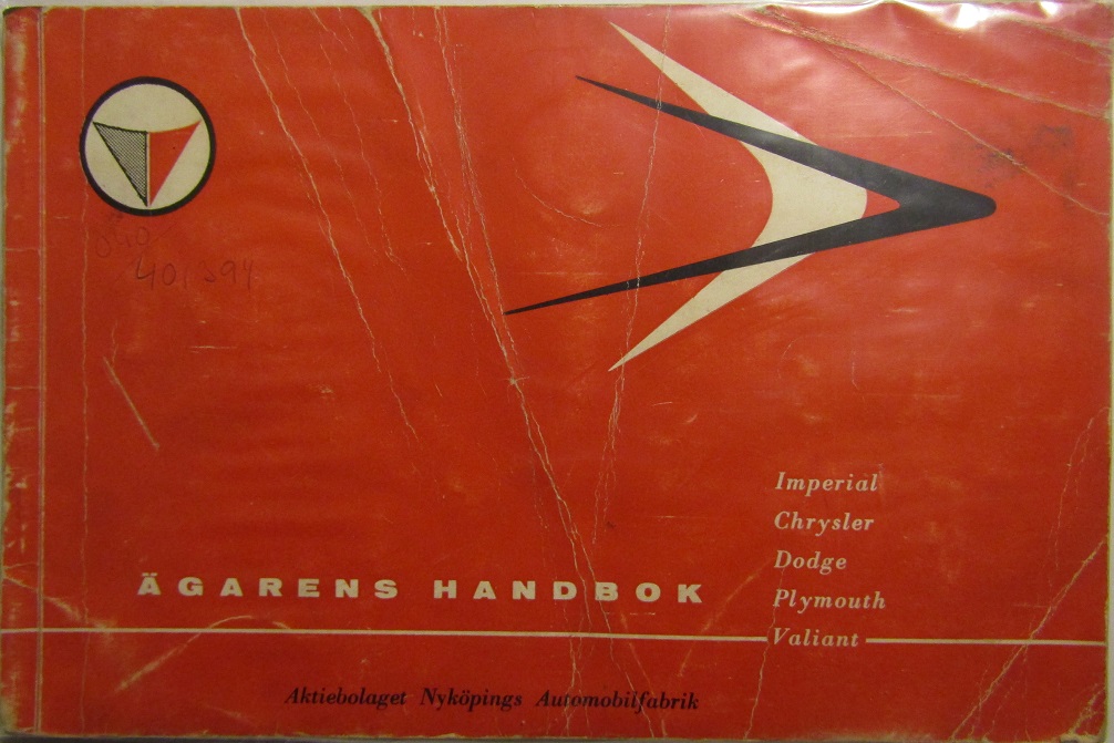 1960 Imperial Chrysler Dodge Plymouth Valiant Instruktionsbok svensk
