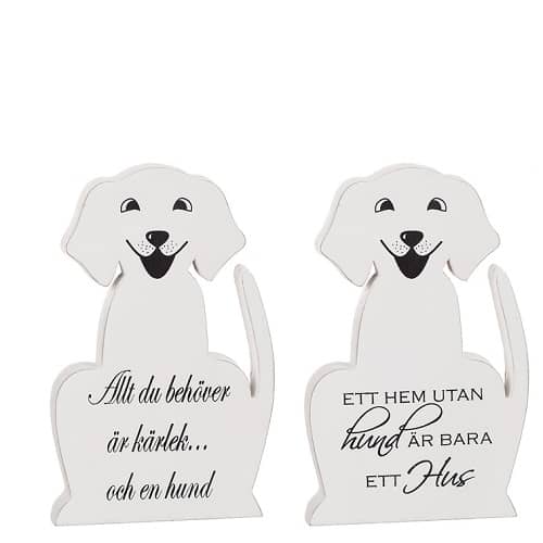 Trähund-vit