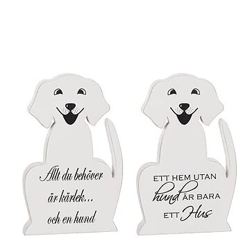 Trähund-vit