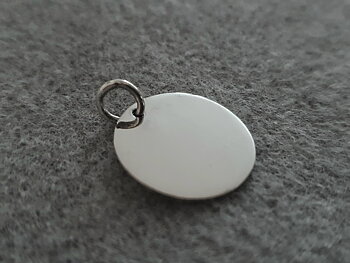 Platta ca. 17mm styck 925-silver