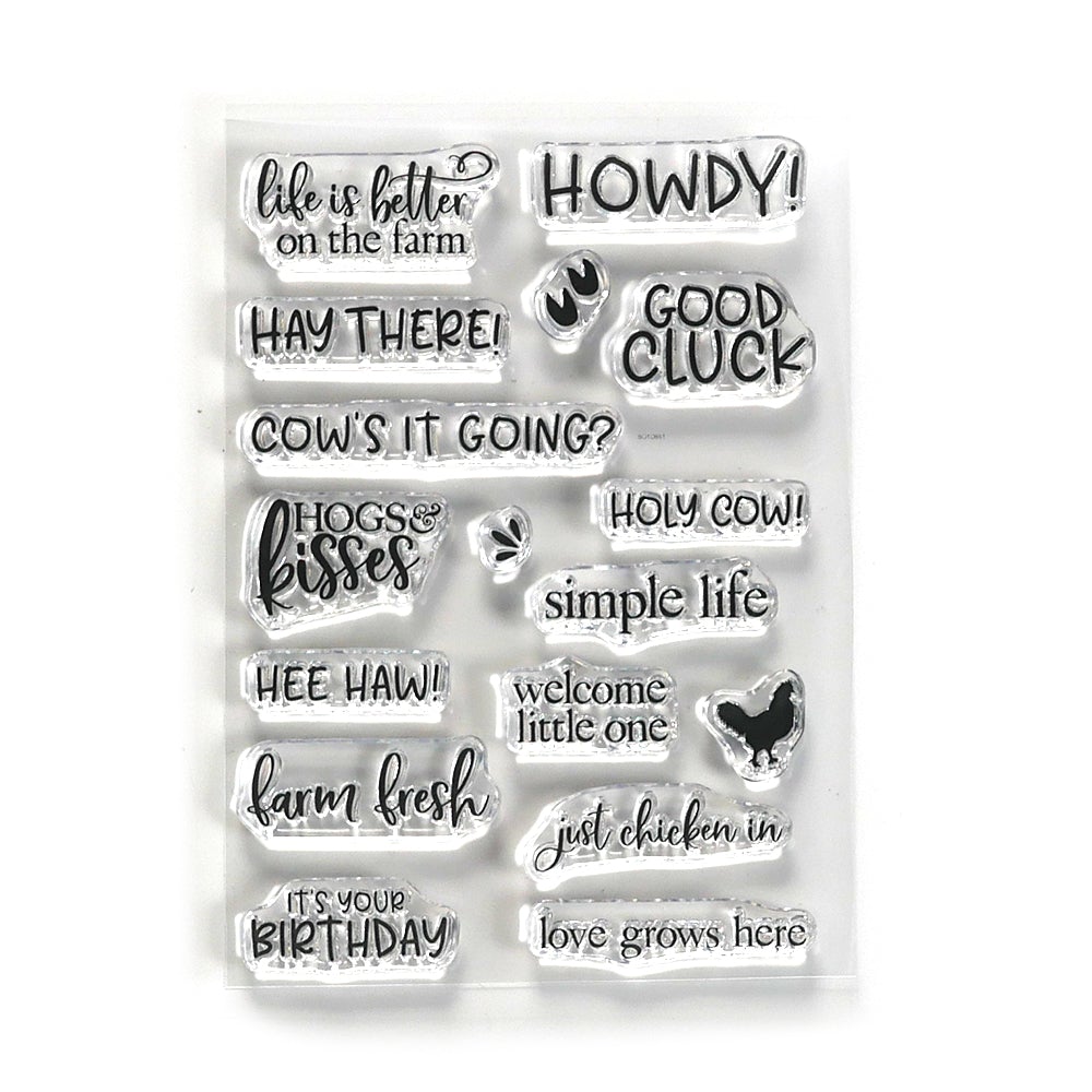 Elizabeth  - Life is Better on the Farm - Clear Stamp