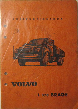 1958 Volvo Brage L 370 Instruktionsbok 1.58