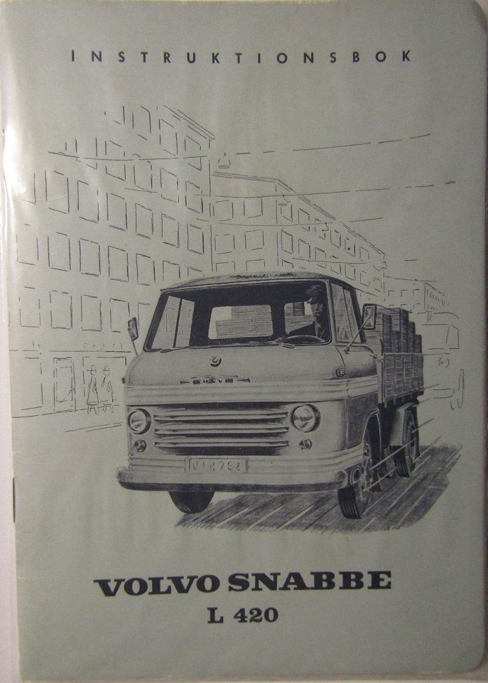 1963 Volvo Snabbe L 420 Instruktionsbok 6,63