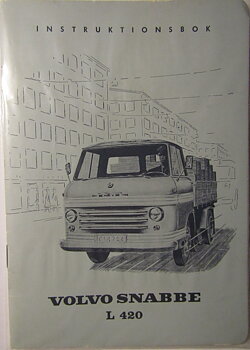 1963 Volvo Snabbe L 420 Instruktionsbok 6,63