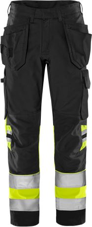 Fristads VARSEL GREEN HANTVERKARBYXA 2640 GPLU, KLASS 1 - 2
