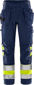 Fristads VARSEL GREEN HANTVERKARBYXA 2640 GPLU, KLASS 1