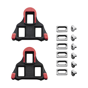 Pedalkloss SM-SH10, röd Fast, 0 grader float
