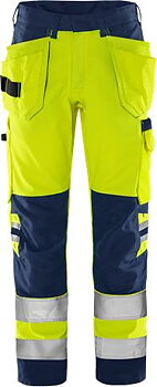 Fristads VARSEL GREEN HANTVERKARBYXA 2641 GPLU, KLASS 2