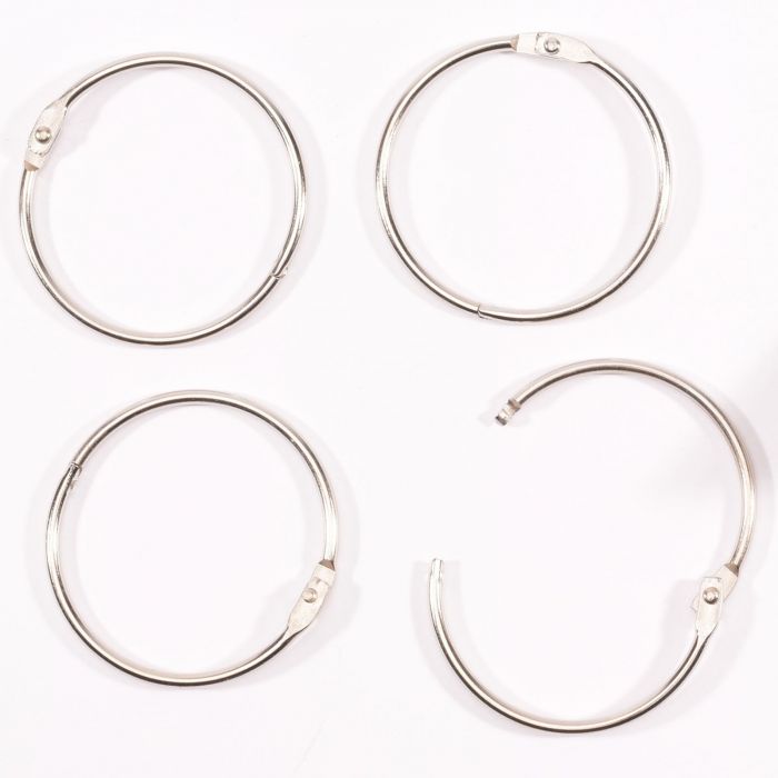 Vaessen - Book Binding Rings 50mm 12pcs Silver