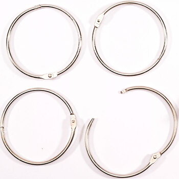 Vaessen - Book Binding Rings 75mm 6pcs Silver