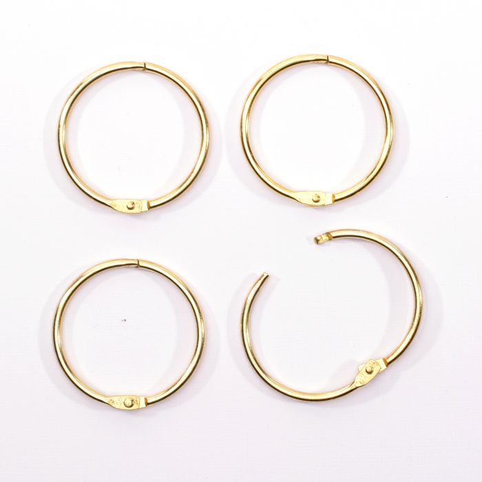 Vaessen - Book Binding Rings 38mm 12pcs Gold - 2