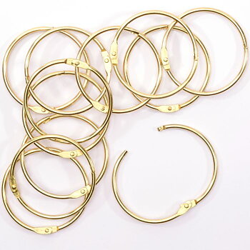 Vaessen - Book Binding Rings 50mm 12pcs Gold