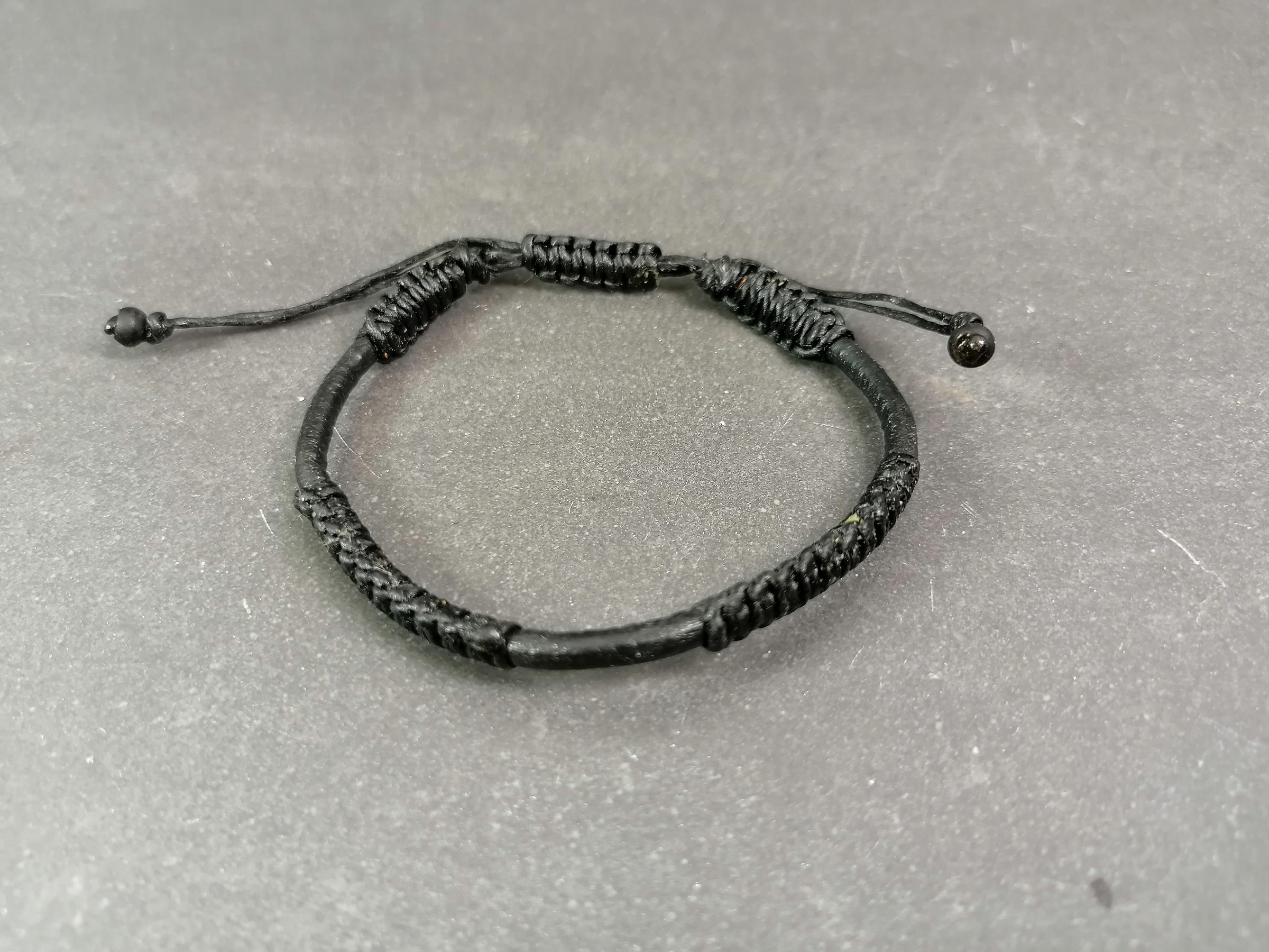 Läderarmband med väv mönster - 35mm - 2