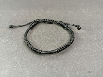 Läderarmband med väv mönster - 35mm