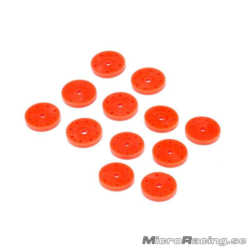 DEAL* HB RACING - Shock Piston Set V2 16mm/Orange ,6pair