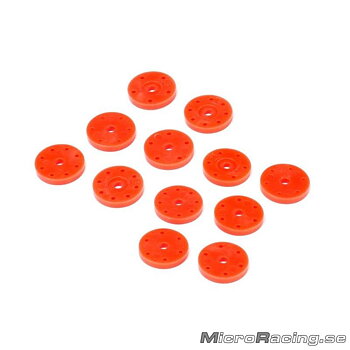 DEAL* HB RACING - Shock Piston Set V2 16mm/Orange ,6pair