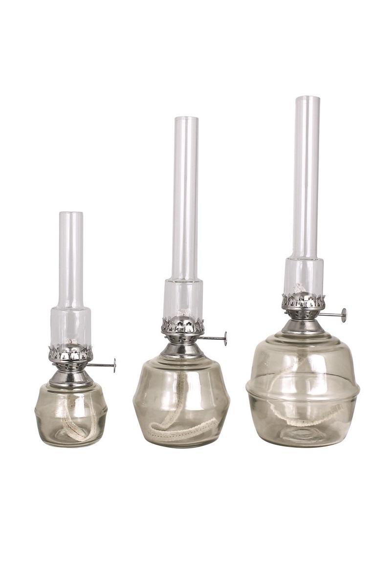 Fotogenlampa - Glas - Grå - 4