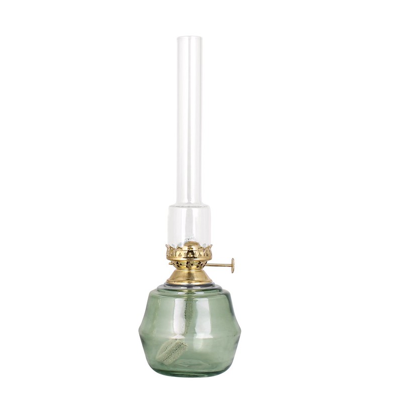 Petroleum lamp - Kerosene Lamp - Glass - Green - 9