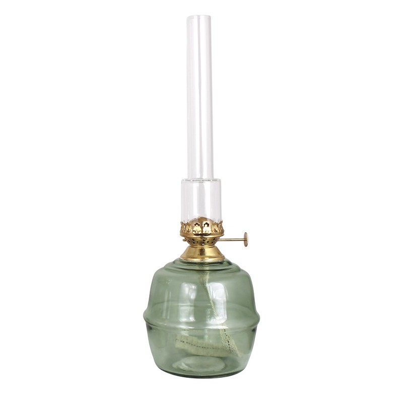 Petroleum lamp - Kerosene Lamp - Glass - Green - 10