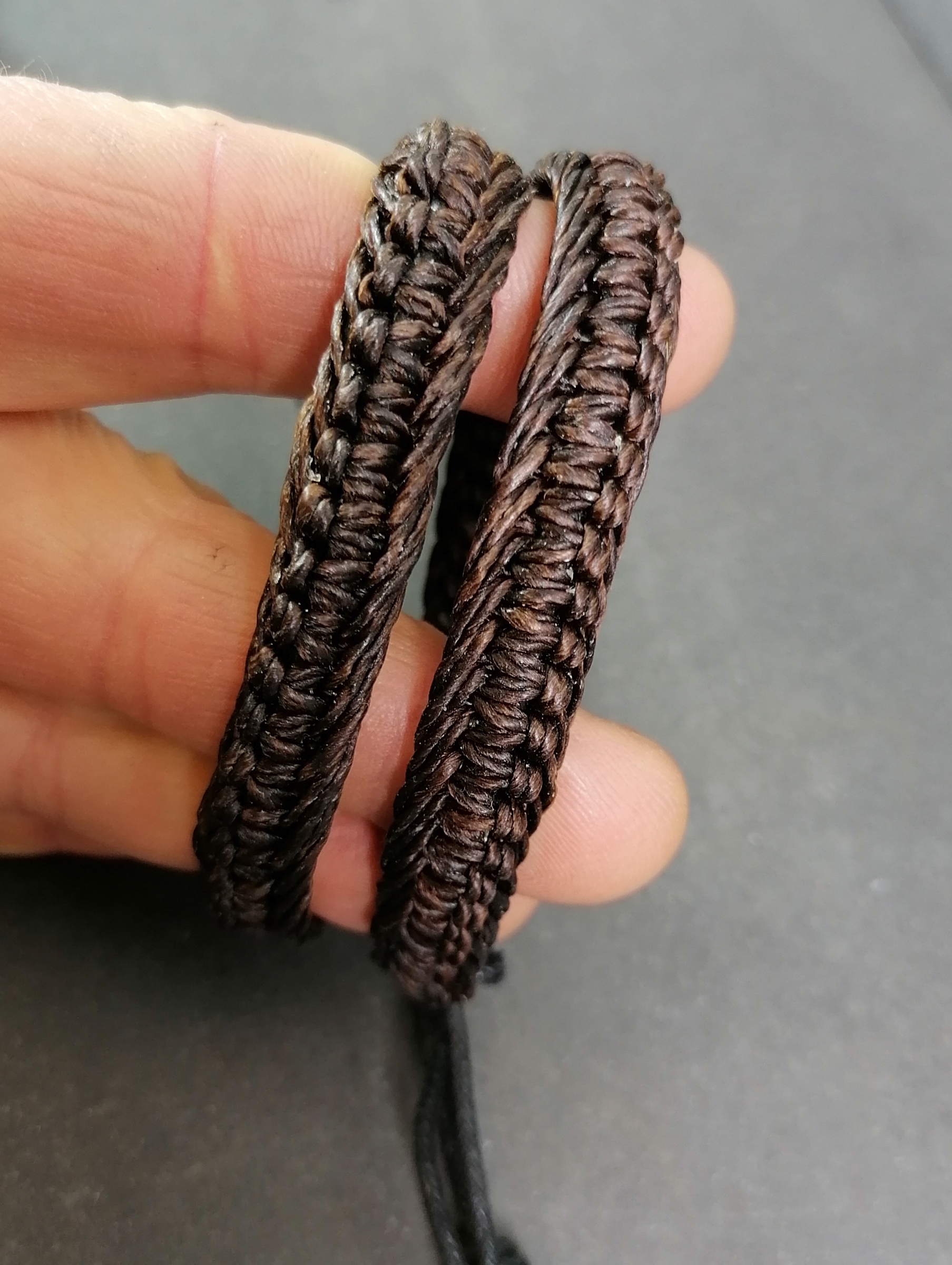 Brun Vävd Armband  - 12mm  - 2