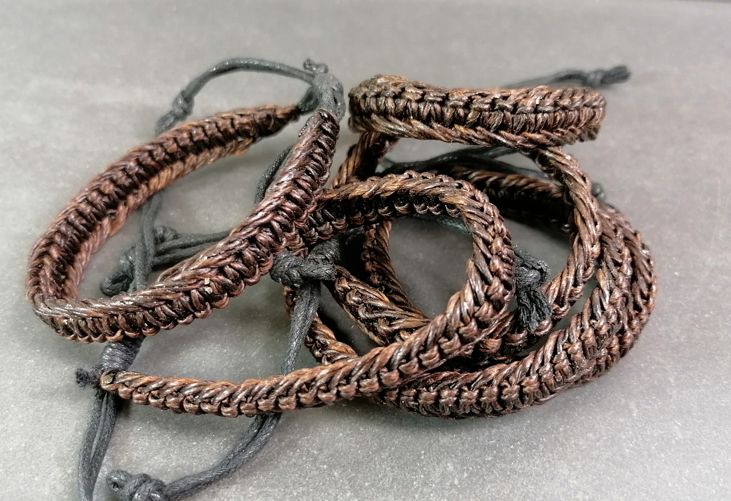 Brun Vävd Armband  - 12mm 