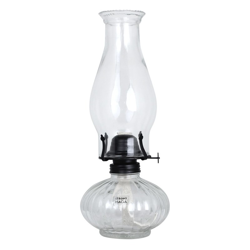 Kerosene Lamp Round Glass - 32.5 cm - 6