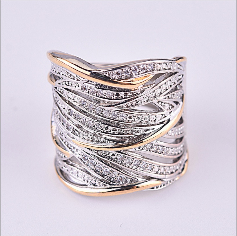 Ring  med Cubic Zirconia och i 925 Sterling Silverplätering och 18K Roséguldplätering - 2