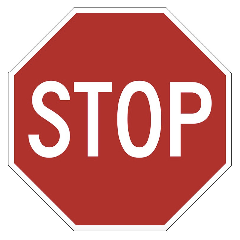 Dekal - Stoppskylt