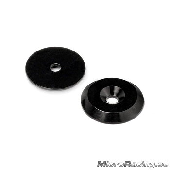 DEAL* HB RACING - Aluminum Wing Mount Washer, Black, 2pcs