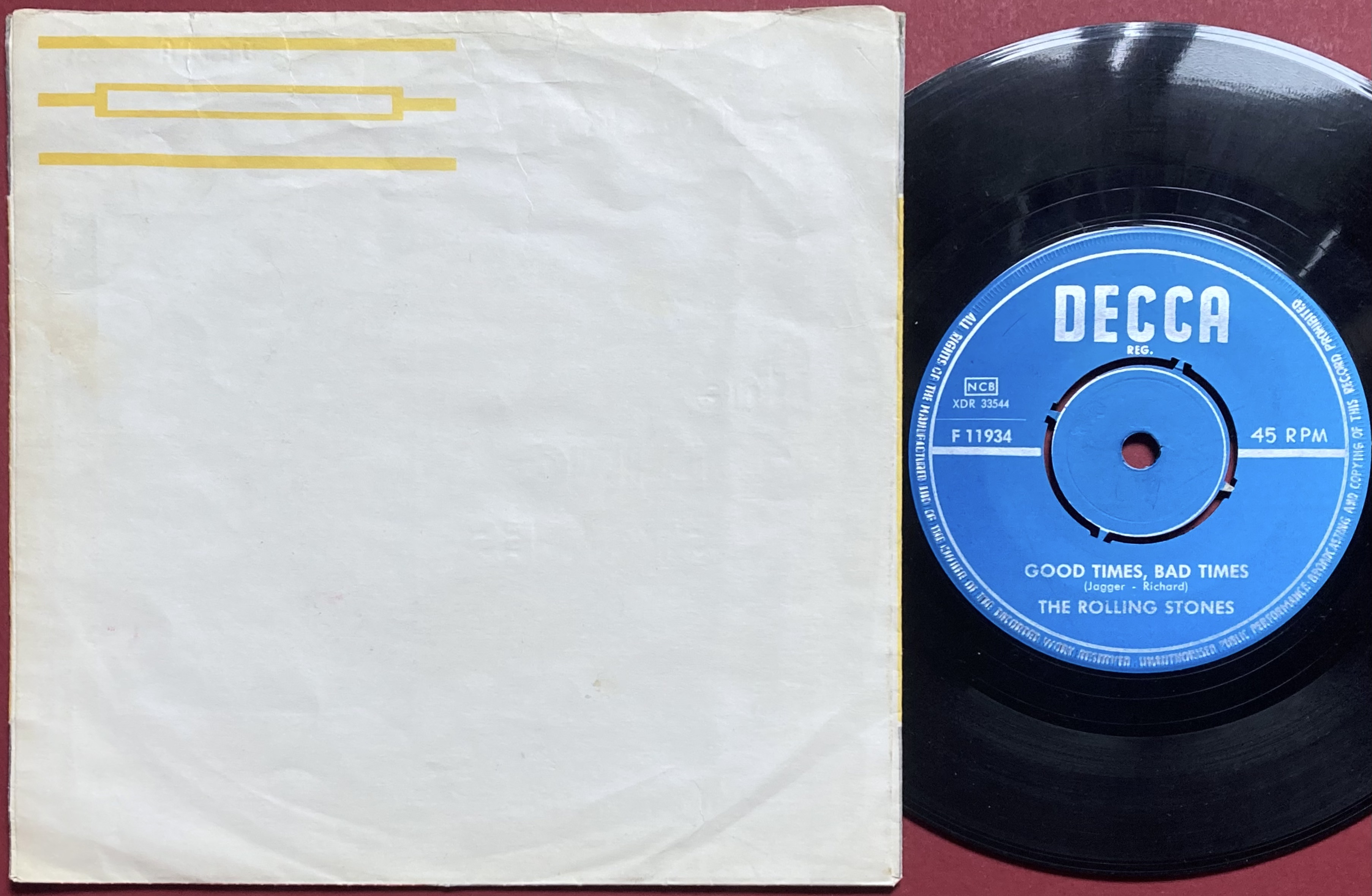 ROLLING STONES - It´s all over now Swe 1964 GUL PS - 2