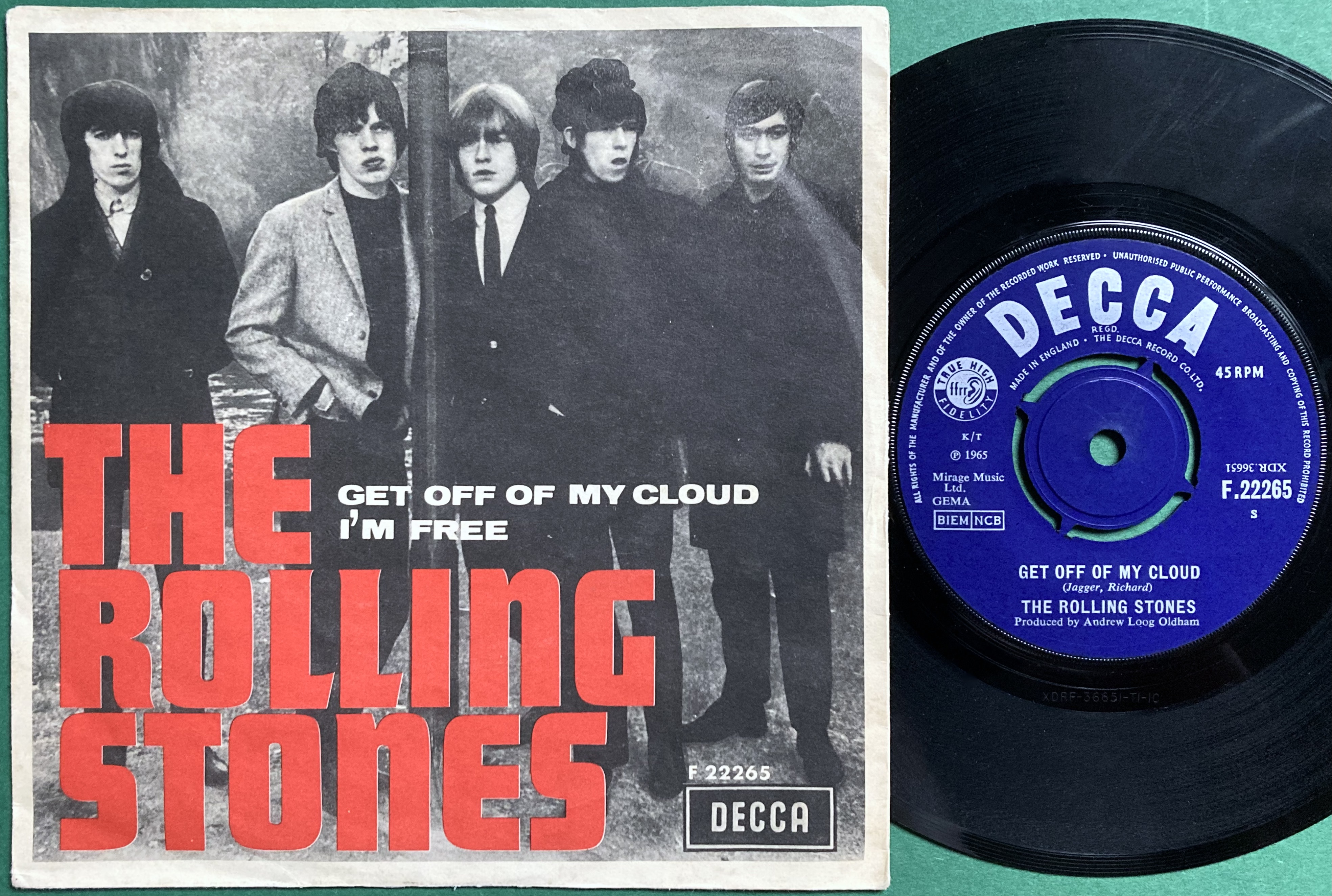 ROLLING STONES - Get off of my cloud Swe PS 1965