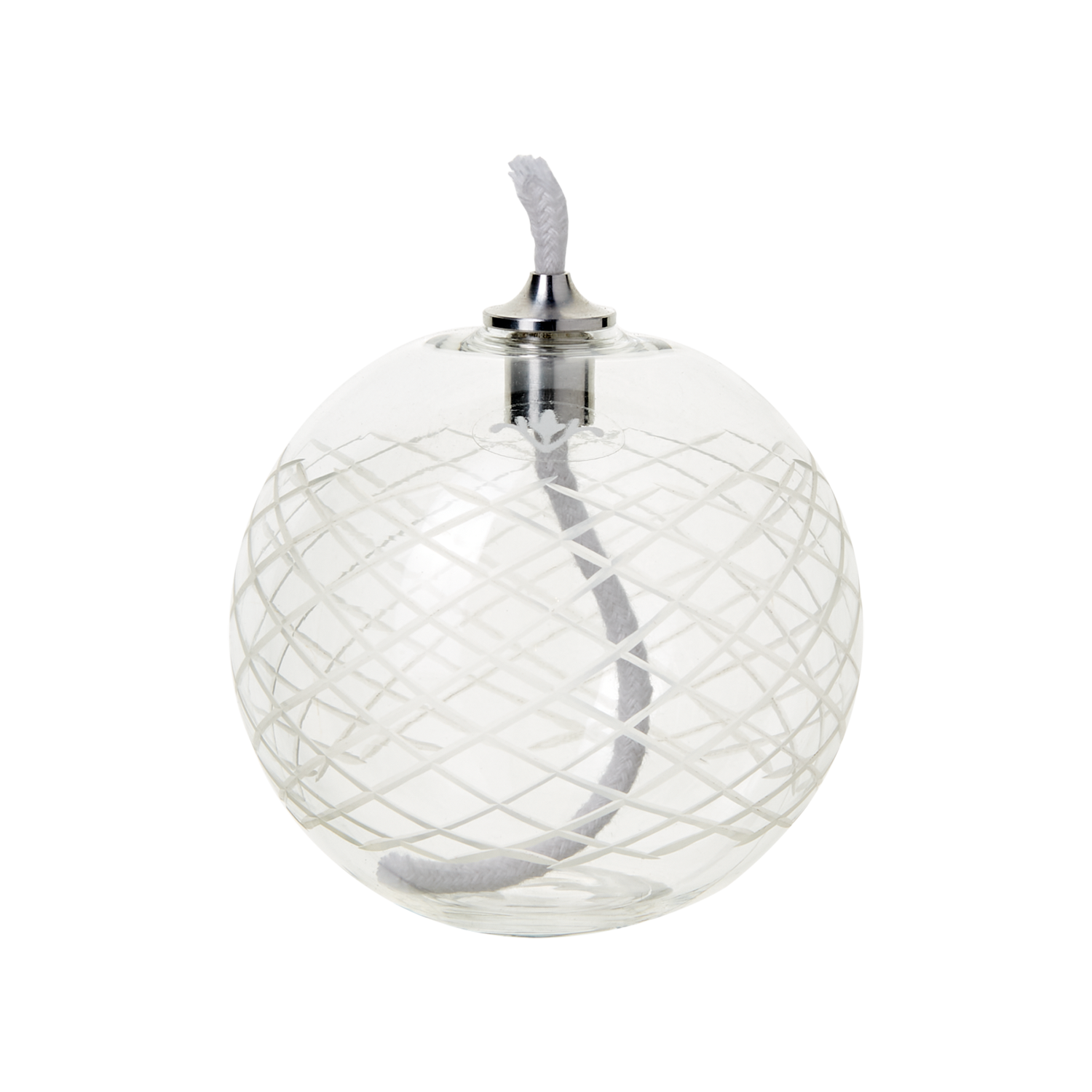 Oljelampa glas boll etsad S