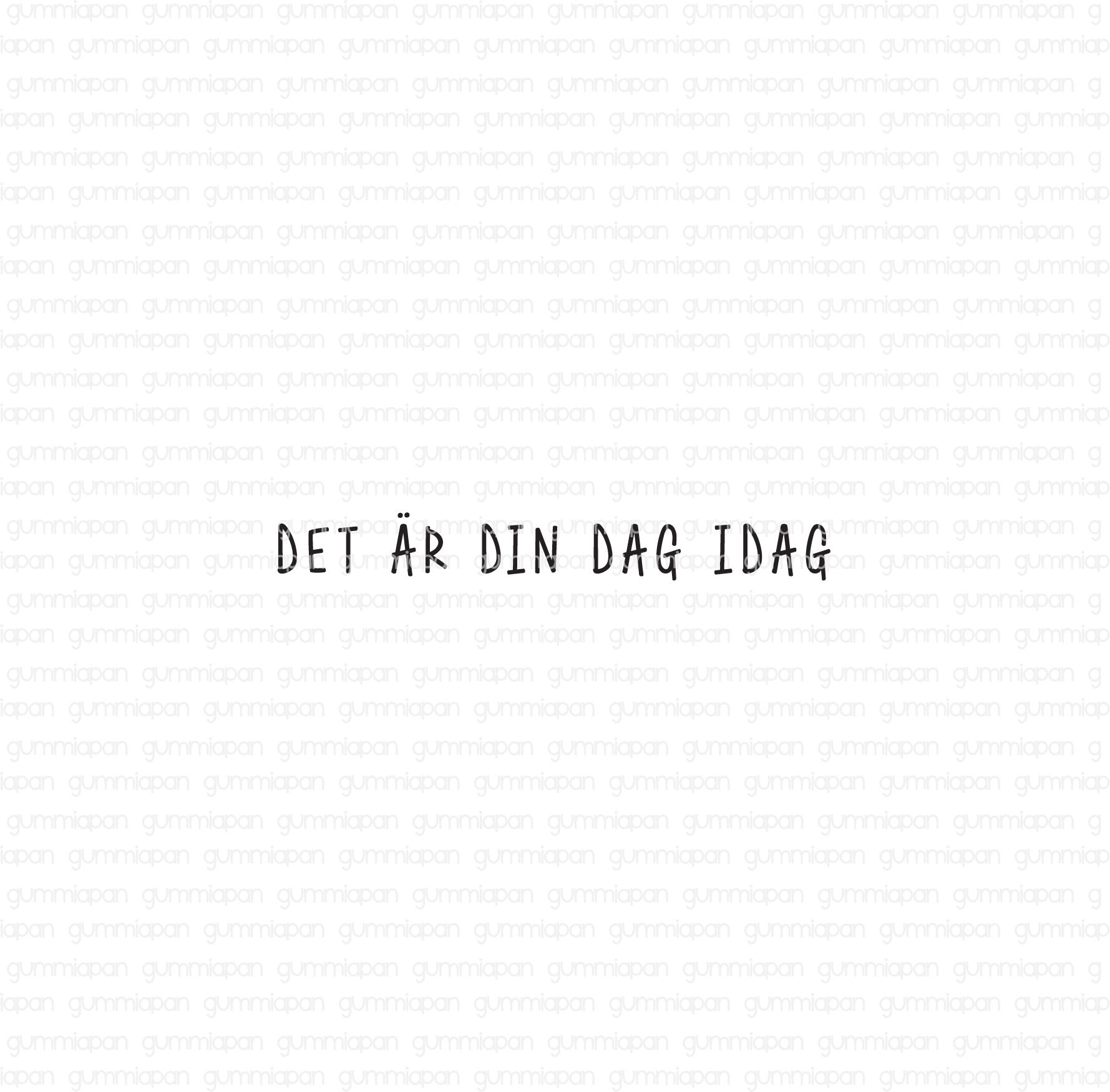 Det är din dag idag, Gummiapan