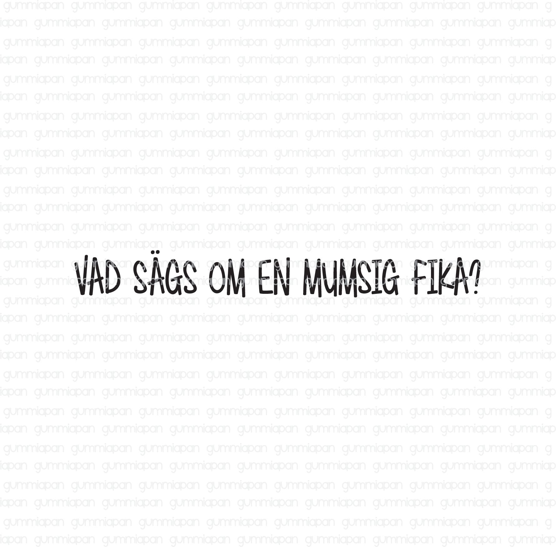 Vad sägs om en mumsig fika?, Gummiapan