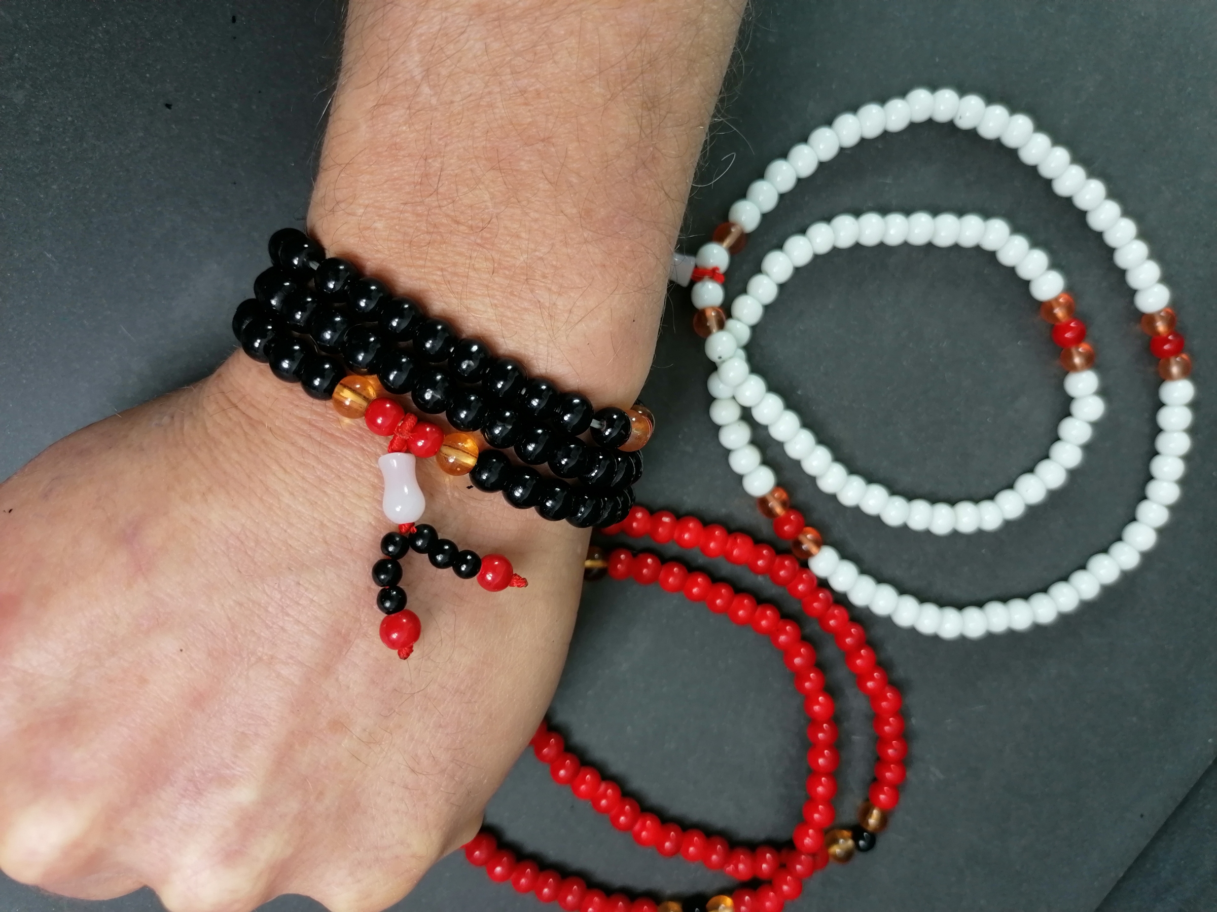 Mala Armband/Halsband - Glas Pärlor 5mm - 2