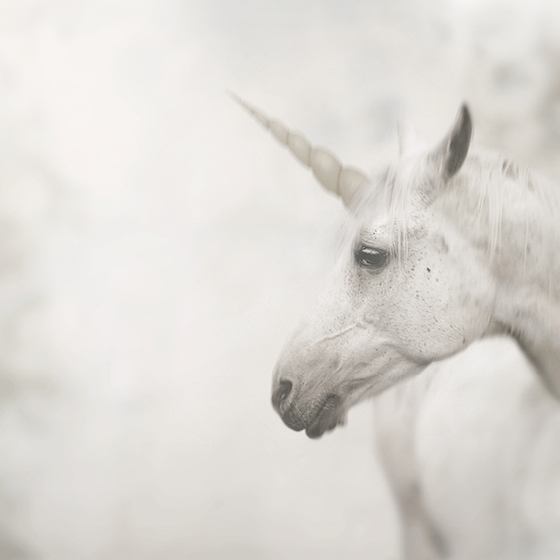 Kort m kuvert "Unicorn" 15x15 cm