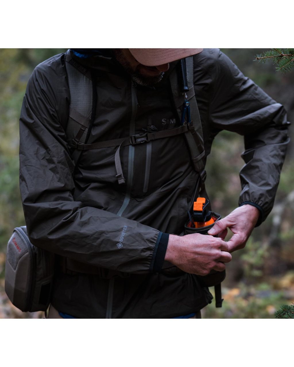 Simms Flyweight Shell Jacket Dark Stone - 5