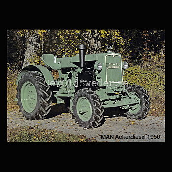 MAN Ackerdiesel - 1950  - Vykort A5