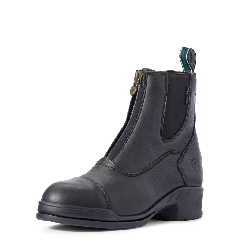 Ariat ridsko Heritage zip steel toe svart dam
