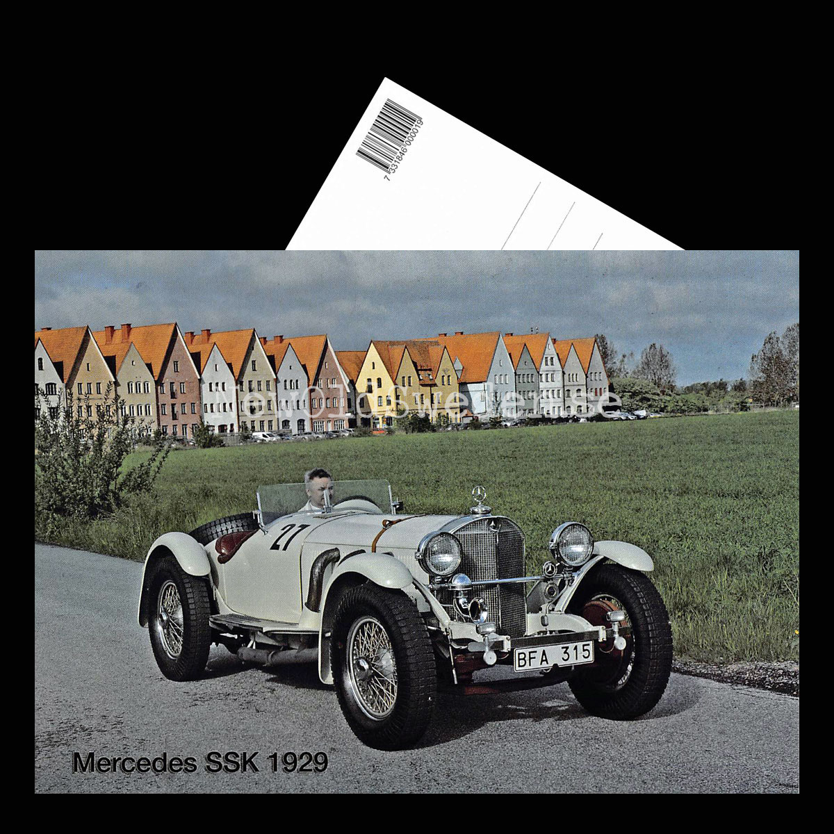 Mercedes SSK - 1929 - Vykort A5 - 3