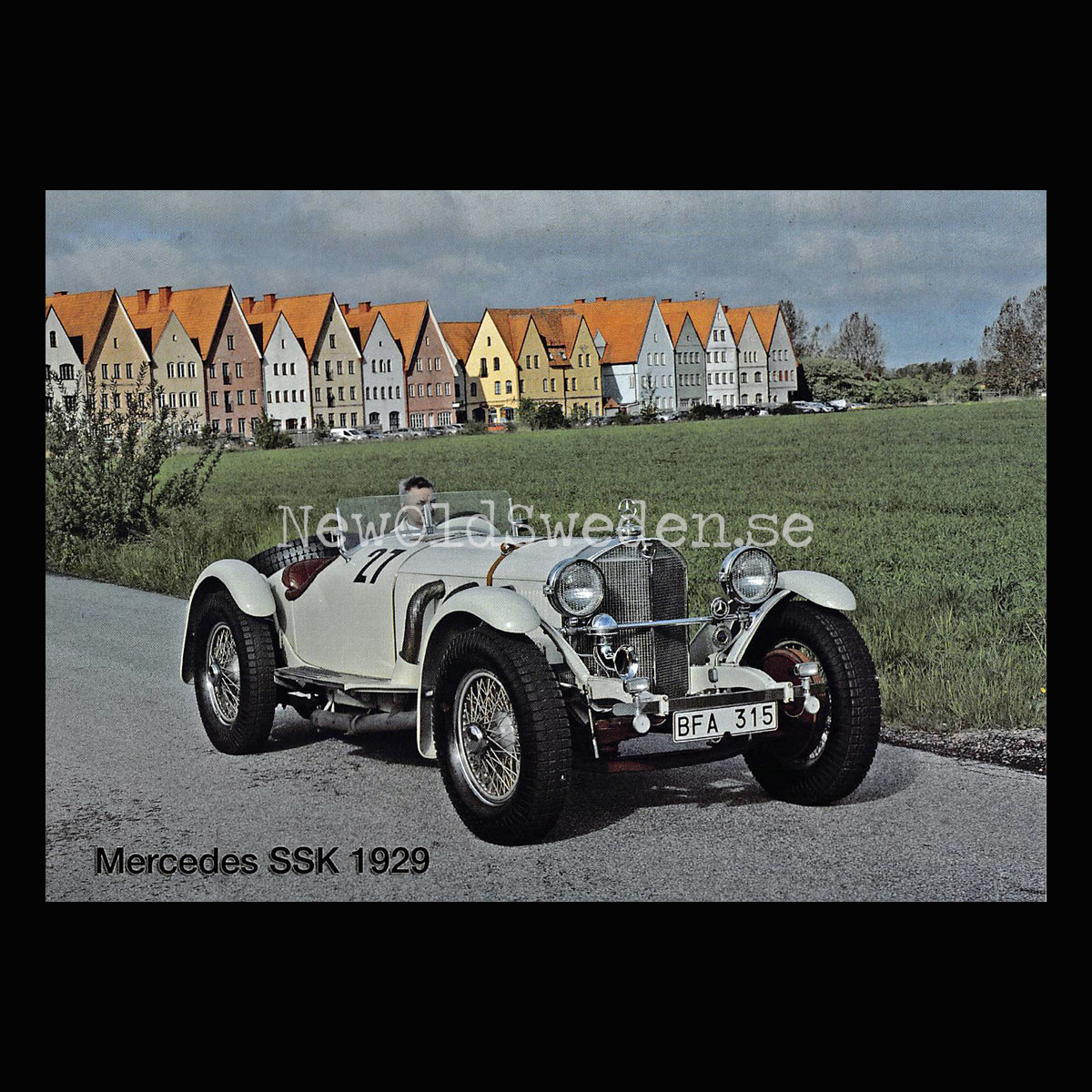 Mercedes SSK - 1929 - Vykort A5