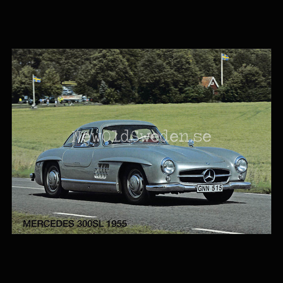 Mercedes Benz 300SL - 1955 - Vykort A5