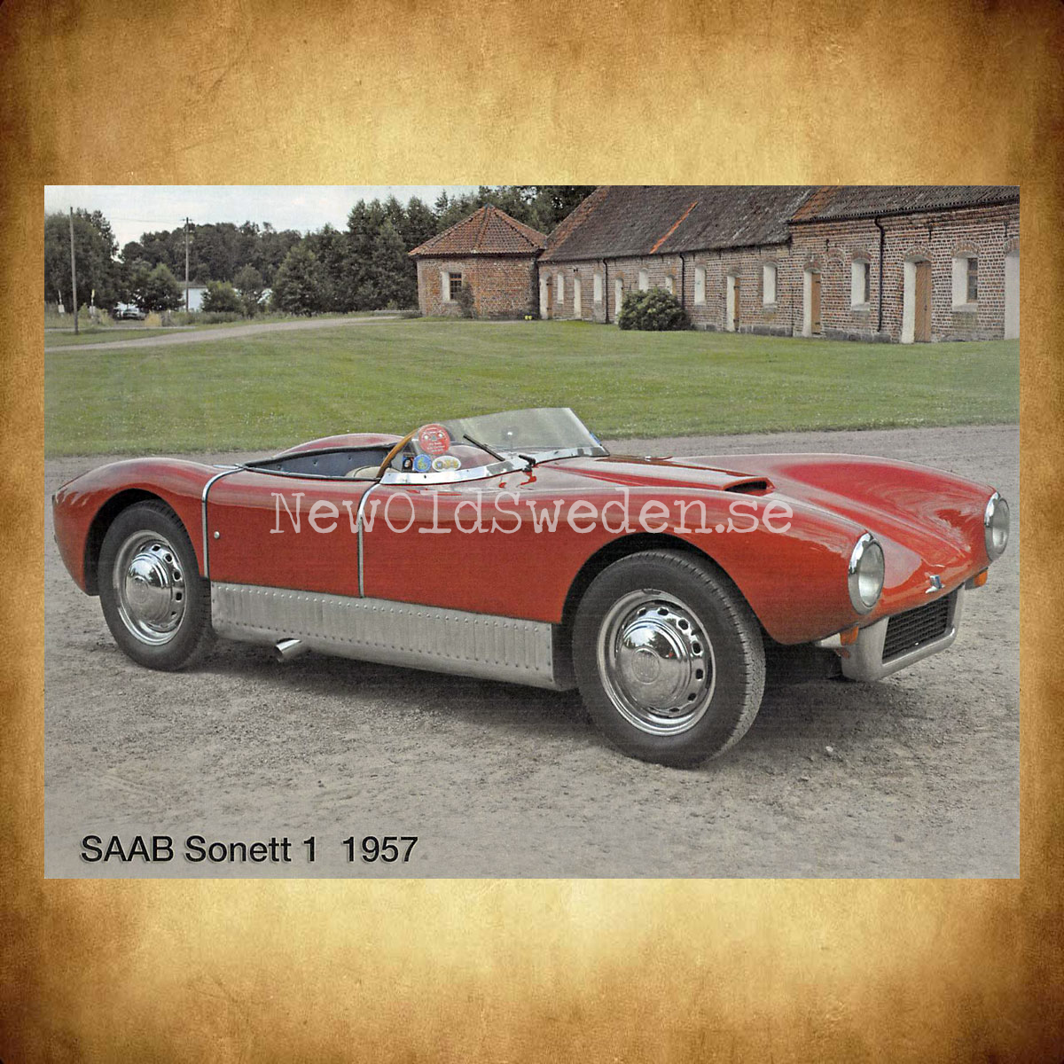 SAAB Sonett 1 - 1957 - Vykort A5 - 2