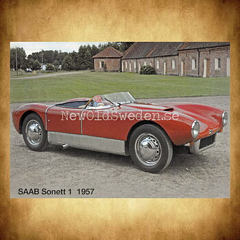 SAAB Sonett 1 - 1957 - Vykort A5