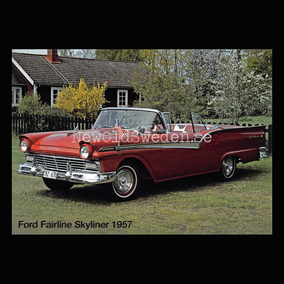 Ford Fairline Skyliner - 1957 - Vykort A5