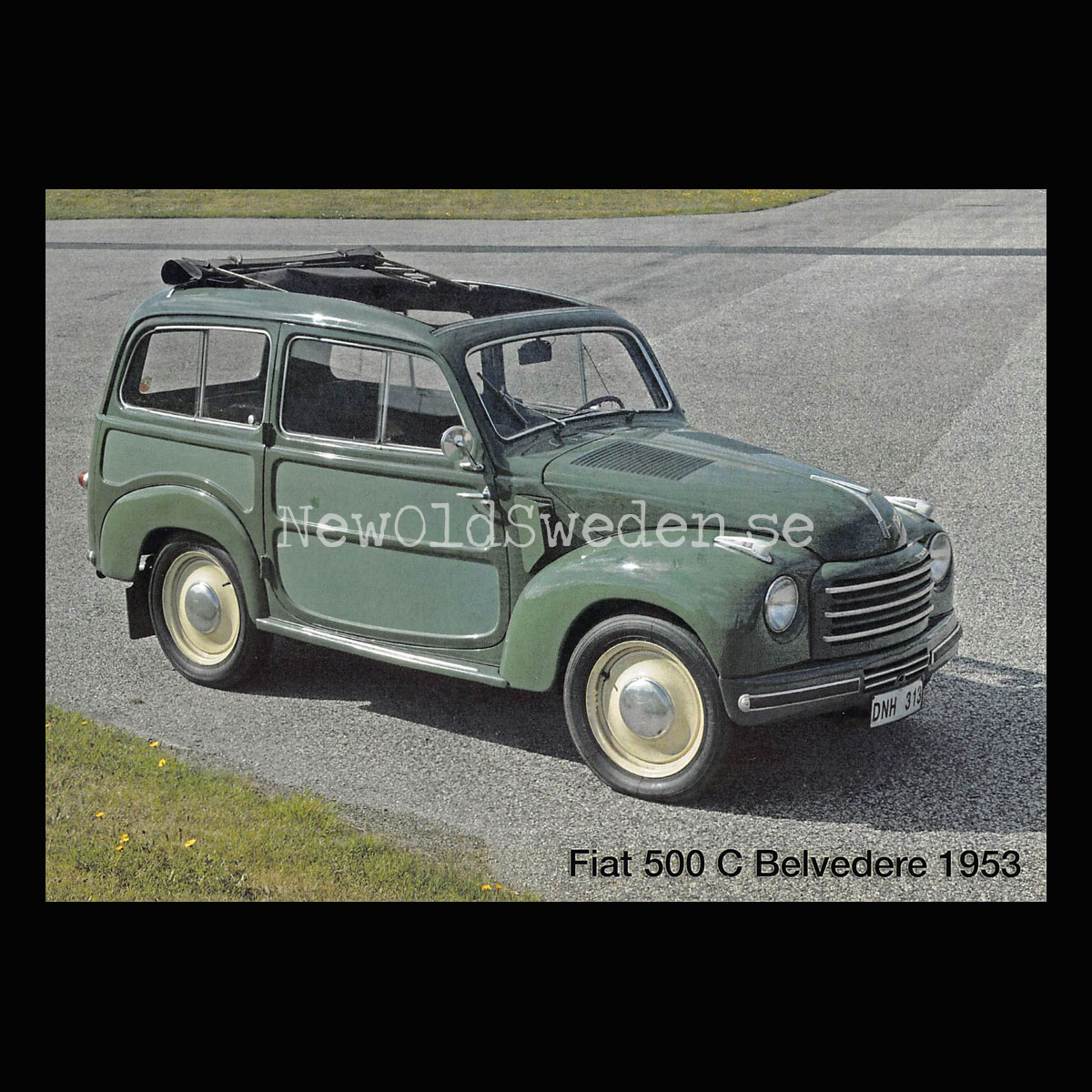FIAT 500 C Belvedere - 1953 - Vykort A5