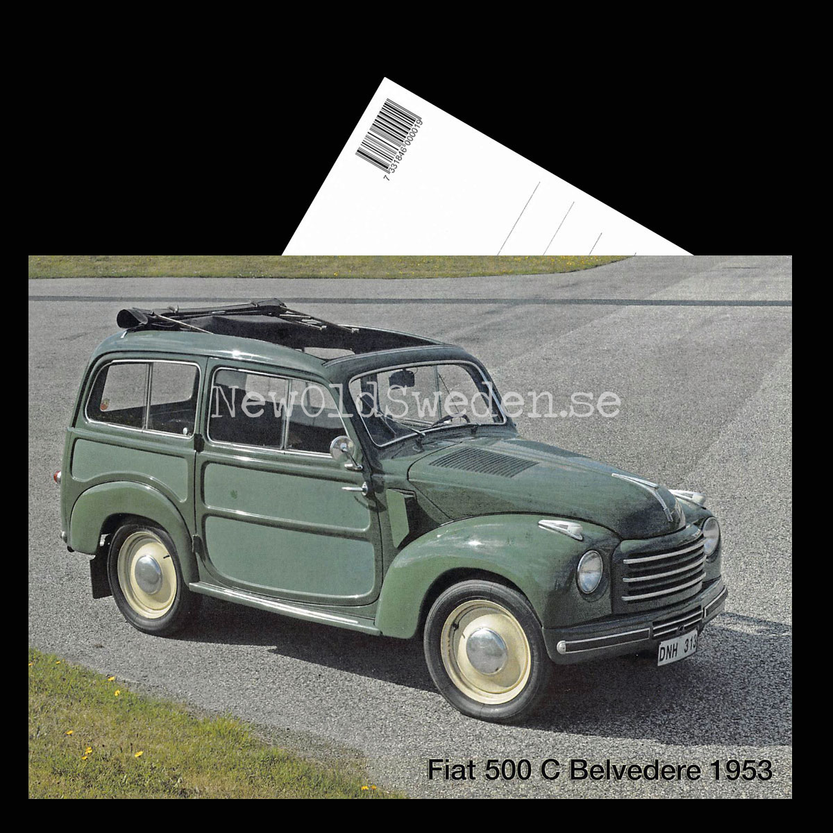 FIAT 500 C Belvedere - 1953 - Vykort A5 - 3